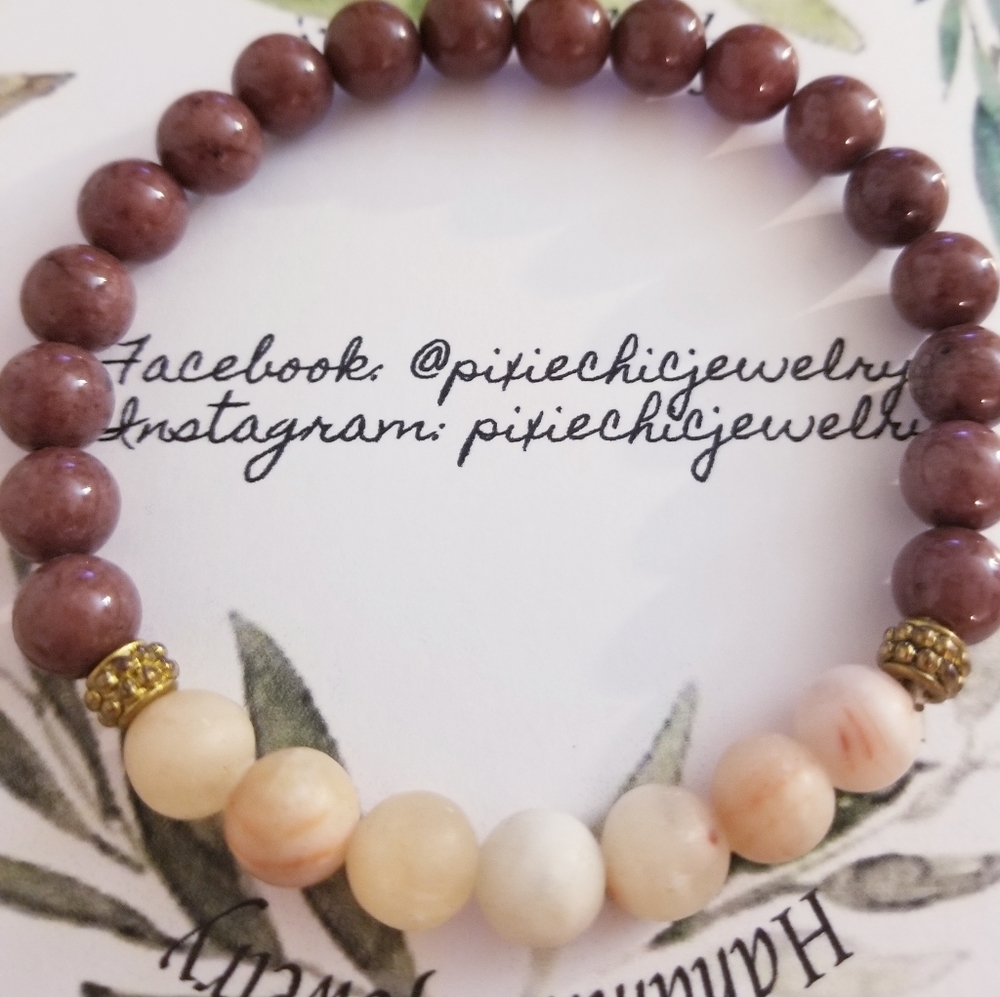 Mens semiprecious bracelet